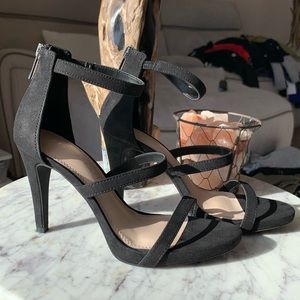 Black Strap Heels